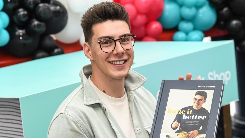 man holding book